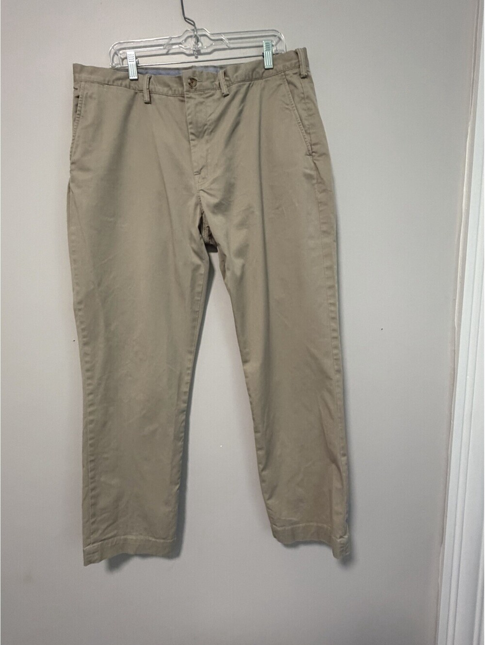 Polo Ralph Lauren Pants Mens 38x32 Khaki Stretch Slim Fit Chino Golf Casual